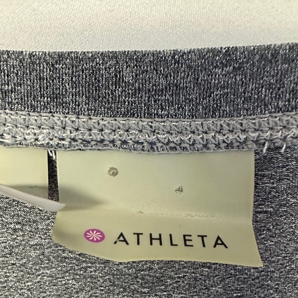 Athleta Northern Lights Flint Gray Heather Reflective Women's Top - Picture 3 of 6